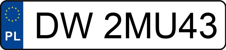 Numer rejestracyjny DW 2MU43 posiada CHEVROLET NUBIRA - DW2MU43