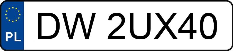 Numer rejestracyjny DW 2UX40 posiada FORD Mondeo 2.0 TDCi MR`04 E3 - DW2UX40