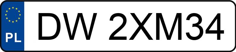 Numer rejestracyjny DW 2XM34 posiada TOYOTA AVENSIS - DW2XM34