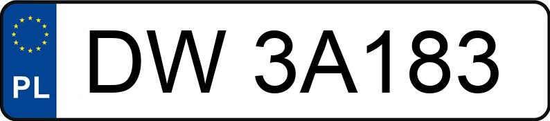 Numer rejestracyjny DW 3A183 posiada BMW 320D - DW3A183