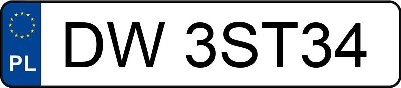 Numer rejestracyjny DW 3ST34 posiada FIAT PUNTO - DW3ST34
