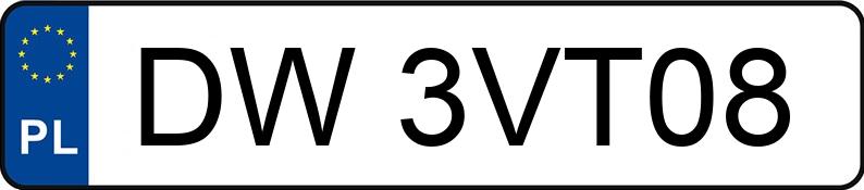 Numer rejestracyjny DW 3VT08 posiada TOYOTA AURIS - DW3VT08