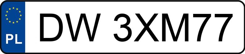 Numer rejestracyjny DW 3XM77 posiada BMW 316 - DW3XM77