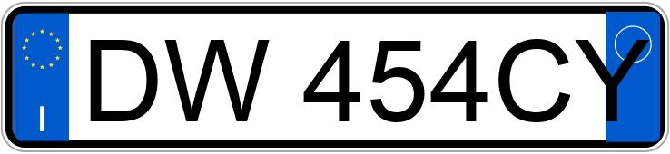 Numer rejestracyjny DW454CY posiada FIAT Panda 2a serie