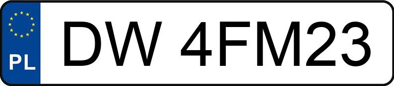 Numer rejestracyjny DW 4FM23 posiada TOYOTA AURIS - DW4FM23 Numer rejestracyjny DW 4FM23 posiada TOYOTA AURIS - DW4FM23
