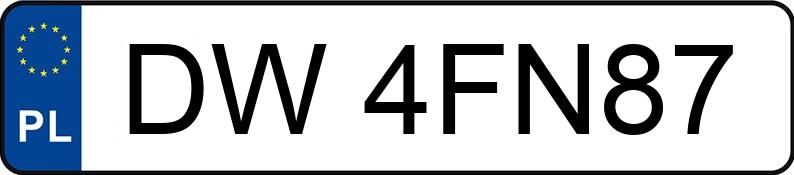Numer rejestracyjny DW 4FN87 posiada VOLKSWAGEN Crafter 30 TDI-CR MR`17 E6 3.0t - DW4FN87