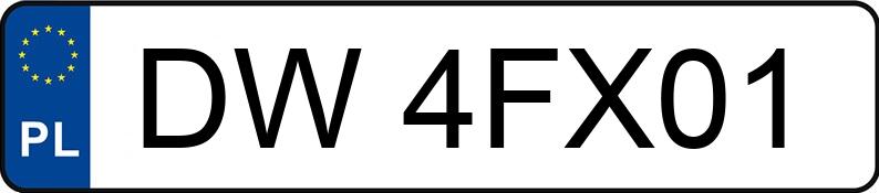 Numer rejestracyjny DW 4FX01 posiada AUDI A4 Avant 2.5 TDi Kat. MR`05 E3 8E - DW4FX01