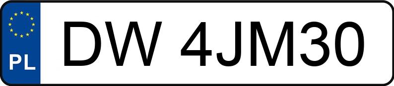 Numer rejestracyjny DW 4JM30 posiada VOLKSWAGEN Passat GP 2.5 TDI MR`00 E3 Trendline - DW4JM30