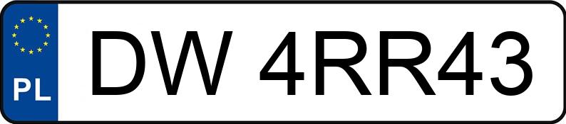 Numer rejestracyjny DW 4RR43 posiada NISSAN JUKE - DW4RR43