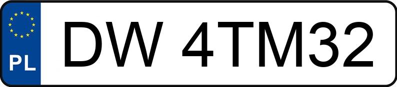 Numer rejestracyjny DW 4TM32 posiada ZAZ A10C3G A10 - DW4TM32