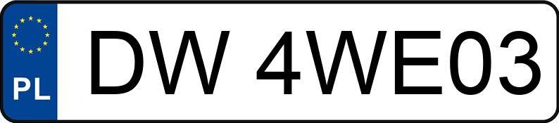 Numer rejestracyjny DW 4WE03 posiada BMW M 3 3.0 MR`22 E6d/e G80 xDrive Competition Step - DW4WE03