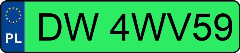Numer rejestracyjny DW 4WV59 posiada TESLA Model S MR`23 Plaid 95kWh CVT - DW4WV59