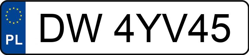 Numer rejestracyjny DW 4YV45 posiada BMW 525 Diesel DPF MR`07 E4 E60 525 Diesel DPF MR`07 E4 E60 - DW4YV45