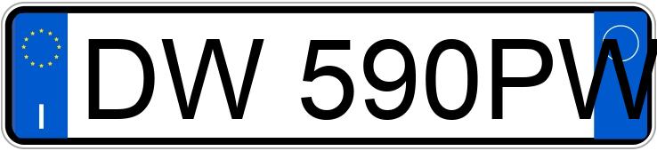 Numer rejestracyjny DW590PW posiada FIAT Panda 2a serie