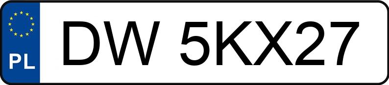 Numer rejestracyjny DW 5KX27 posiada TOYOTA AVENSIS 2.0 D-4D - DW5KX27