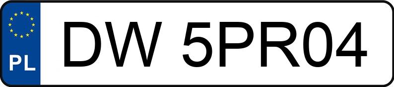 Numer rejestracyjny DW 5PR04 posiada VOLKSWAGEN Golf III 1.9 TD Kat. MR`91 GL - DW5PR04