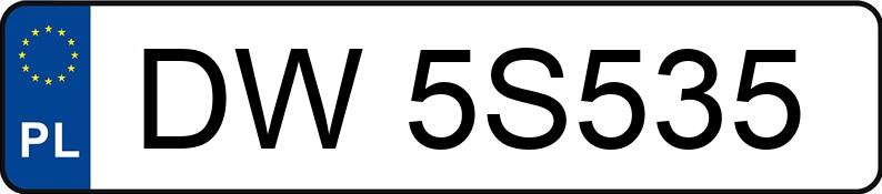 Numer rejestracyjny DW 5S535 posiada BMW 530 Touring Diesel DPF MR`10 E5 F11 530 Touring Diesel DPF MR`10 E5 F11 - DW5S535