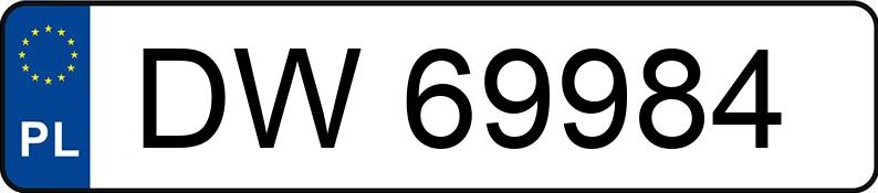 Numer rejestracyjny DW 69984 posiada POLONEZ CARO - DW69984