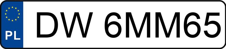 Zgubiono tablicę rejestracyjną o numerach DW6MM65