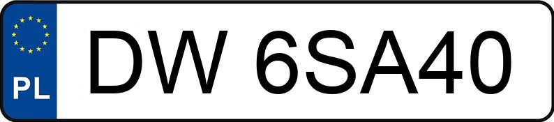 Numer rejestracyjny DW 6SA40 posiada VOLKSWAGEN Bora 1.9 TD MR`98 E3 Basis - DW6SA40