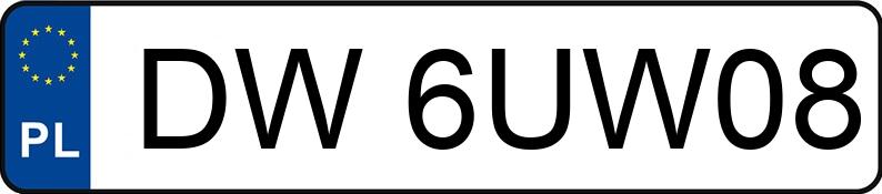 Numer rejestracyjny DW 6UW08 posiada MAZDA 6 - 2.0 MR`02 E3 Touring - DW6UW08