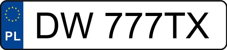 Numer rejestracyjny DW 777TX posiada MERCEDES-BENZ E 220 CDI - DW777TX