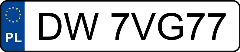 Numer rejestracyjny DW 7VG77 posiada AUDI A7 SPORTBACK - DW7VG77