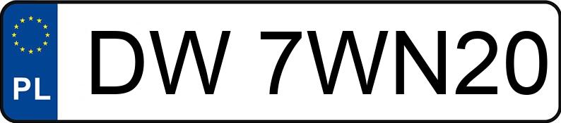 Numer rejestracyjny DW 7WN20 posiada TOYOTA COROLLA ZE1EE(EU,M) - DW7WN20