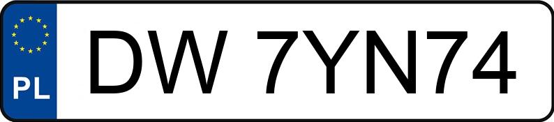 Numer rejestracyjny DW 7YN74 posiada TOYOTA AURIS - DW7YN74