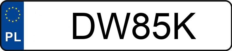 Numer rejestracyjny DW 85K posiada AUDI COUPE - DW85K