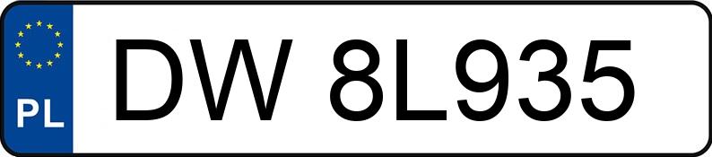 Numer rejestracyjny DW 8L935 posiada OPEL MERIVA - DW8L935