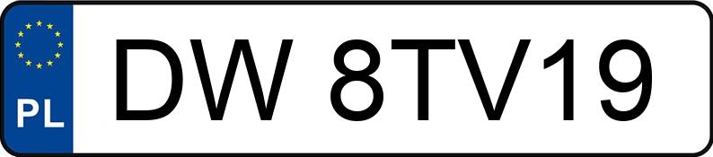 Numer rejestracyjny DW 8TV19 posiada TOYOTA PRIUS - DW8TV19