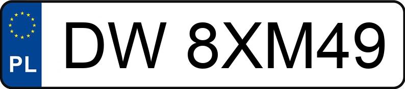 Numer rejestracyjny DW 8XM49 posiada BMW 318 - DW8XM49