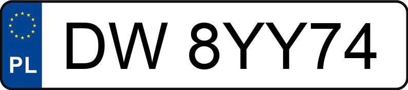 Numer rejestracyjny DW 8YY74 posiada VOLKSWAGEN Touran 1.9 TDI MR`03 E3 Trendline - DW8YY74