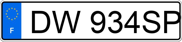 Numer rejestracyjny DW934SP posiada PEUGEOT PARTNER II
