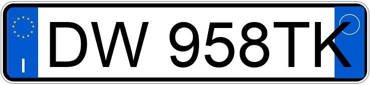 Numer rejestracyjny DW958TK posiada LANCIA Delta