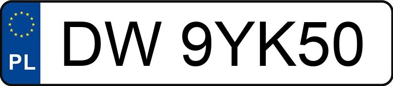 Numer rejestracyjny DW 9YK50 posiada AUDI RS 3 SPORTBACK - DW9YK50