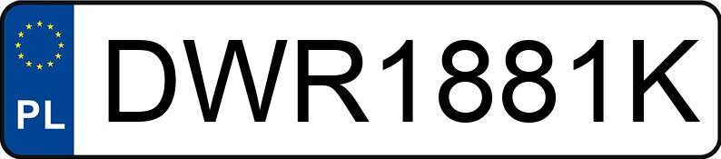 Numer rejestracyjny DWR1881K posiada BMW 320 Diesel MR`16 E6 F30 320 Diesel MR`16 E6 F30