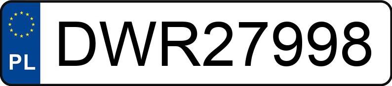 Numer rejestracyjny DWR 27998 posiada FORD FOCUS - DWR27998