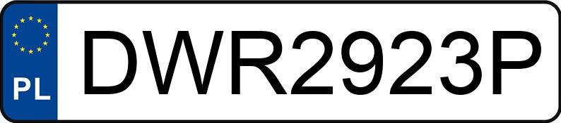 Numer rejestracyjny DWR 2923P posiada BLYSS  AH - DWR2923P