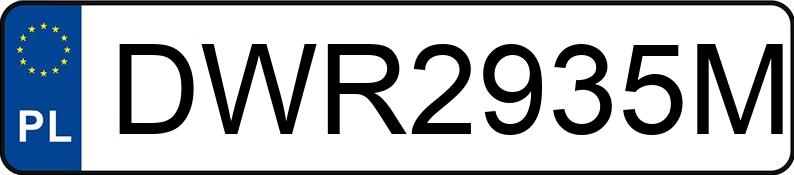 Numer rejestracyjny DWR 2935M posiada BMW 116i MR`07 E4 E81/87 116i MR`07 E4 E81/87 - DWR2935M
