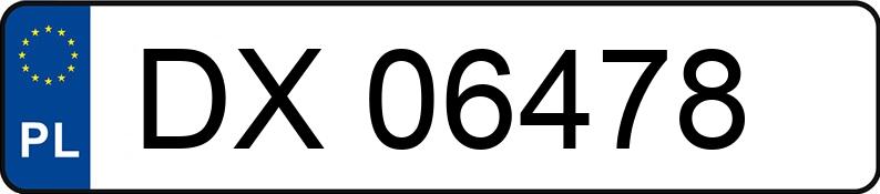 Numer rejestracyjny DX 06478 posiada BMW 520 Diesel MR`16 E6 G30 520 Diesel MR`16 E6 G30 - DX06478