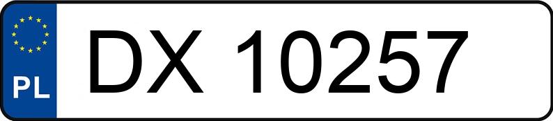 Numer rejestracyjny DX 10257 posiada VOLKSWAGEN Touareg 2.5 TDi MR`02 E3 - DX10257