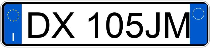 Numer rejestracyjny DX105JM posiada LANCIA Ypsilon 2a serie Numer rejestracyjny DX105JM posiada LANCIA Ypsilon 2a serie