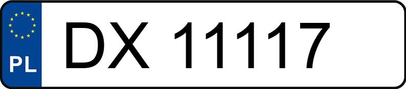 Numer rejestracyjny DX 11117 posiada TOYOTA AURIS - DX11117