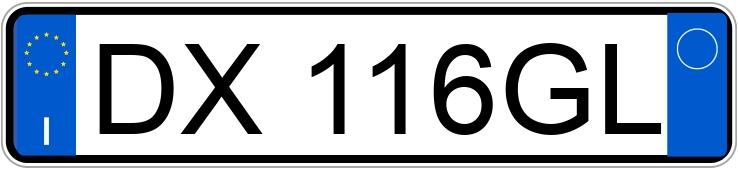 Numer rejestracyjny DX116GL posiada FIAT Panda 2a serie