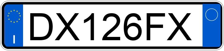 Numer rejestracyjny DX126FX posiada FIAT Grande Punto Numer rejestracyjny DX126FX posiada FIAT Grande Punto