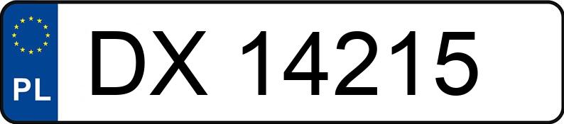Numer rejestracyjny DX 14215 posiada VOLKSWAGEN GOLF - DX14215