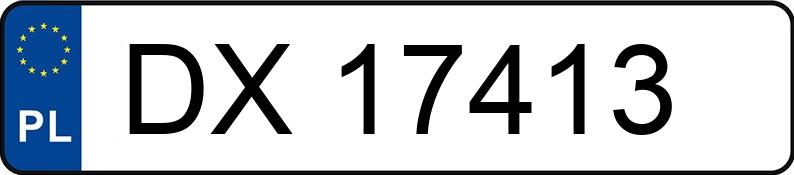 Numer rejestracyjny DX 17413 posiada BMW X6 - DX17413