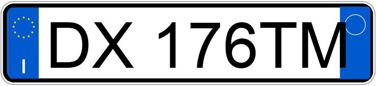 Numer rejestracyjny DX176TM posiada FIAT Panda 2a serie